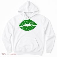 Lucky St Patrick's Day Lips Kiss Hoodie thumb 0