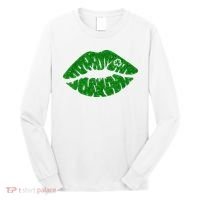 Lucky St Patrick's Day Lips Kiss Long Sleeve Shirt thumb 0