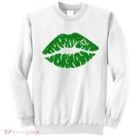 Lucky St Patrick's Day Lips Kiss Sweatshirt thumb 0