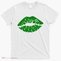 Lucky St Patrick's Day Lips Kiss T-Shirt thumb 0