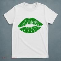 Lucky St Patrick's Day Lips Kiss T-Shirt thumb 5
