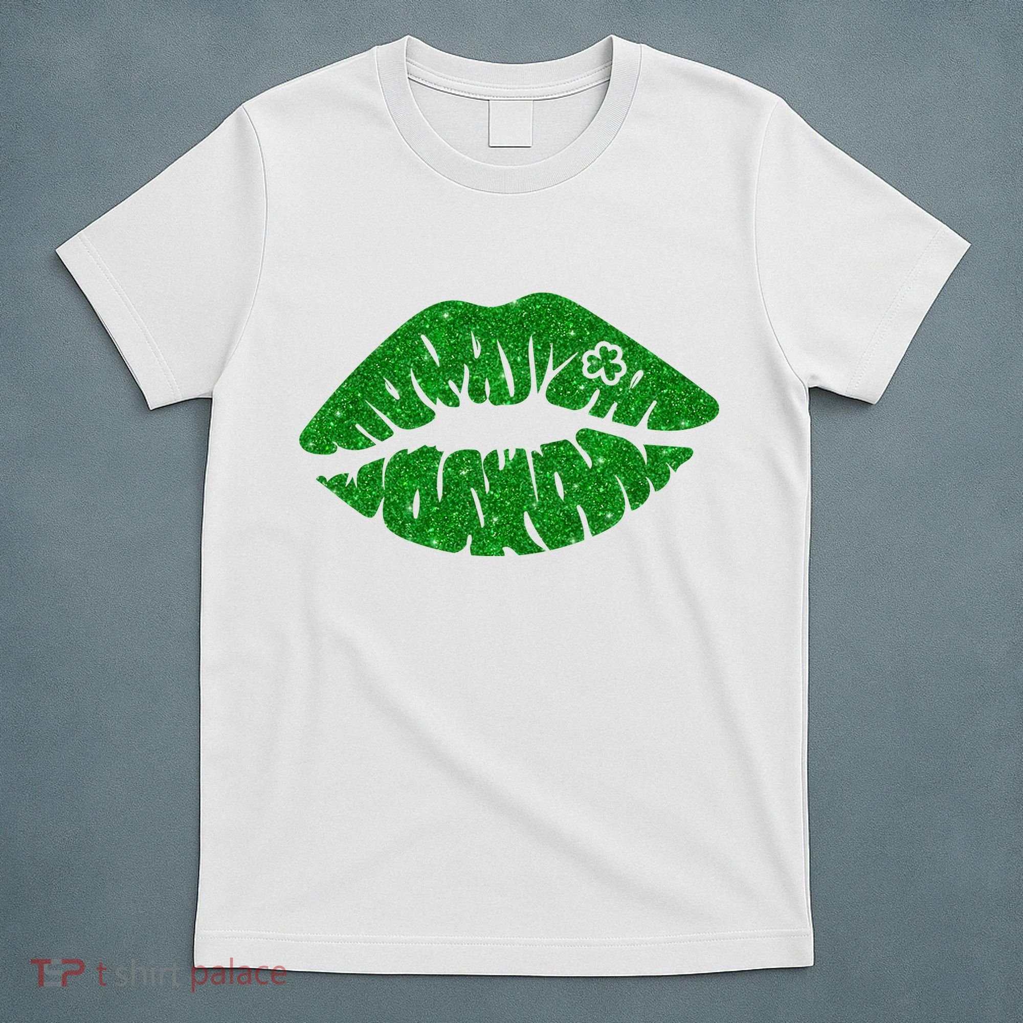 Lucky St Patrick's Day Lips Kiss T-Shirt