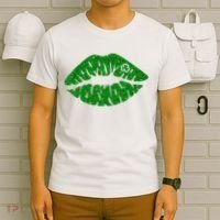 Lucky St Patrick's Day Lips Kiss T-Shirt thumb 6