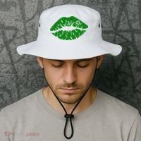 Lucky St Patrick's Day Lips Kiss Bucket Hat thumb 2