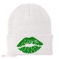 Lucky St Patrick's Day Lips Kiss Beanie thumb 0