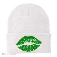 Lucky St Patrick's Day Lips Kiss Beanie thumb 0