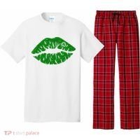 Lucky St Patrick's Day Lips Kiss Pajama Set thumb 0