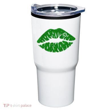 Lucky St Patrick's Day Lips Kiss Tumbler