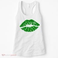 Lucky St Patrick's Day Lips Kiss Women's Tank Top thumb 0