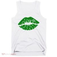 Lucky St Patrick's Day Lips Kiss Tank Top thumb 0