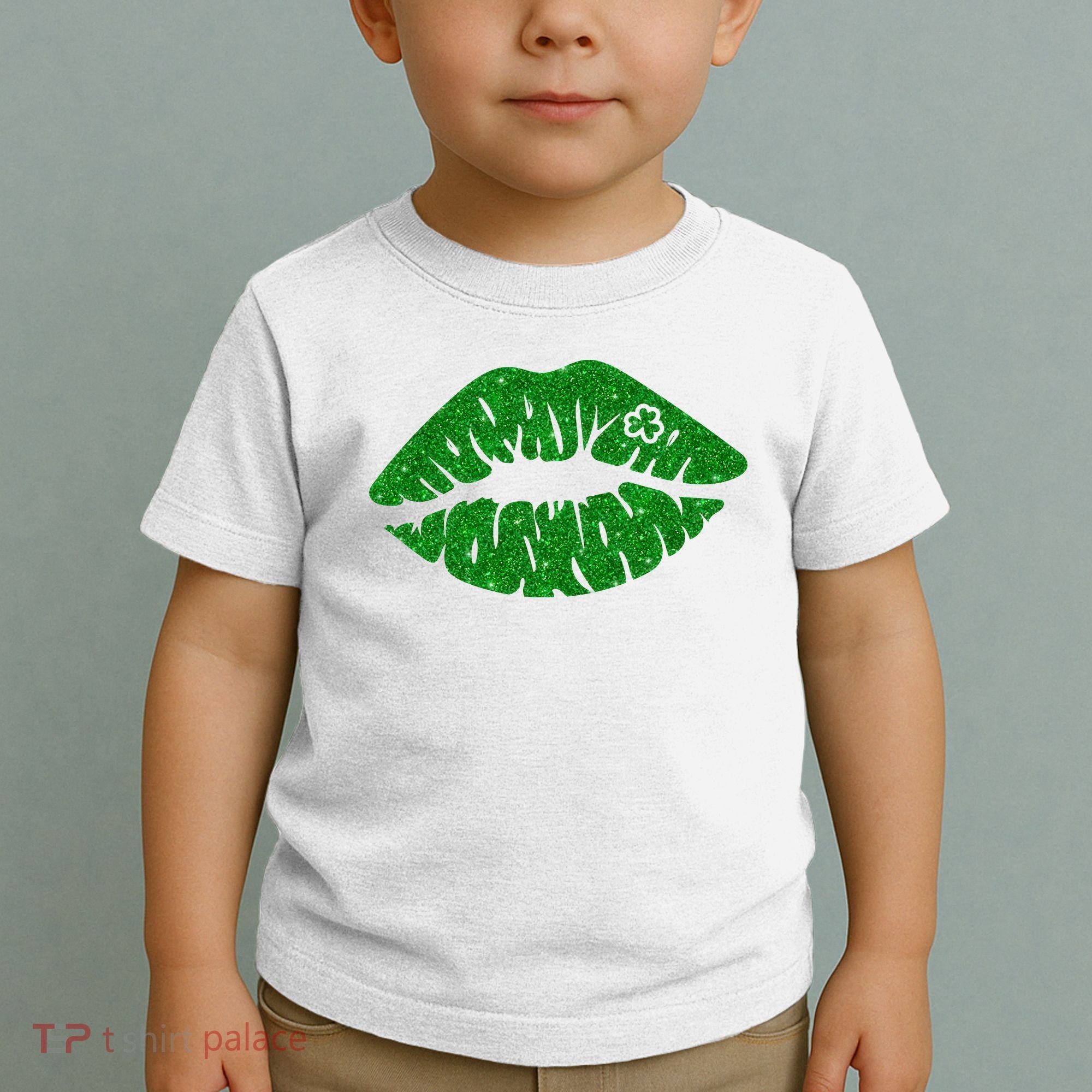 Lucky St Patrick's Day Lips Kiss Toddler T-Shirt