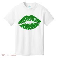 Lucky St Patrick's Day Lips Kiss Kids T-Shirt thumb 0