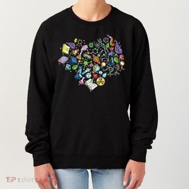 Love Science Pattern Heart Women's Sweatshirt