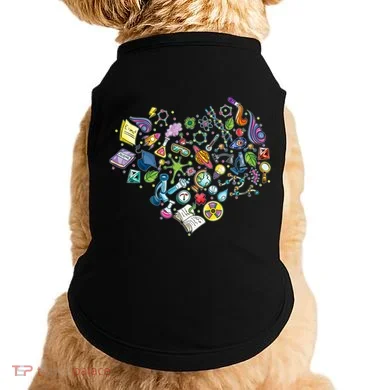 Love Science Pattern Heart Doggie Tank