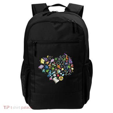 Love Science Pattern Heart Backpack
