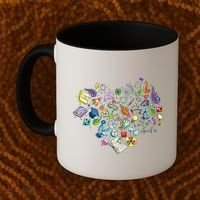 Love Science Pattern Heart Coffee Mug thumb 2