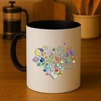 Love Science Pattern Heart Coffee Mug thumb 4