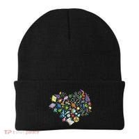 Love Science Pattern Heart Beanie thumb 0