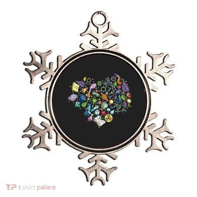 Love Science Pattern Heart Ornament