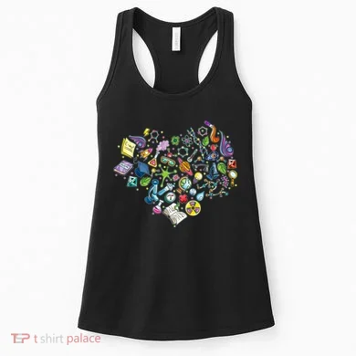 Love Science Pattern Heart Women's Tank Top