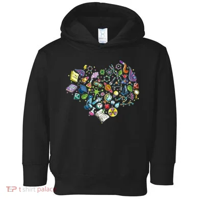 Love Science Pattern Heart Toddler Hoodie