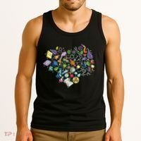 Love Science Pattern Heart Tank Top thumb 3