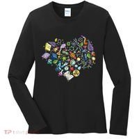 Love Science Pattern Heart Women's Long Sleeve Shirt thumb 0