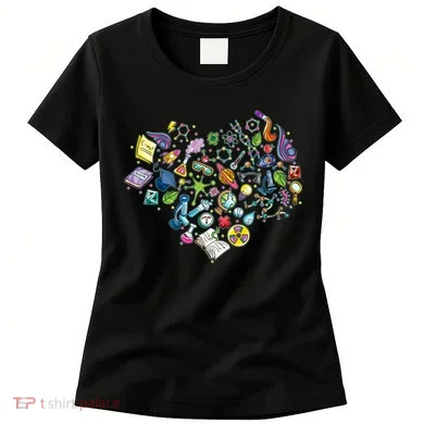 Love Science Pattern Heart Women's T-Shirt