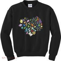 Love Science Pattern Heart Kids Sweatshirt thumb 0