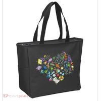 Love Science Pattern Heart Tote Bag thumb 2