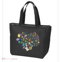 Love Science Pattern Heart Tote Bag thumb 3