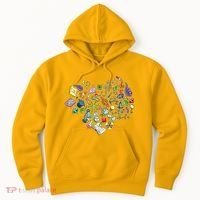 Love Science Pattern Heart Hoodie thumb 0