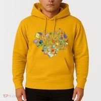 Love Science Pattern Heart Hoodie thumb 2