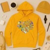 Love Science Pattern Heart Hoodie thumb 3