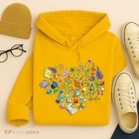 Love Science Pattern Heart Hoodie thumb 4