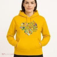 Love Science Pattern Heart Hoodie thumb 5