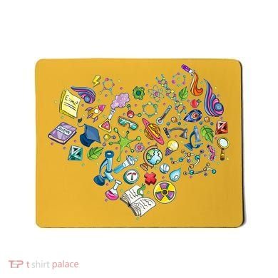 Love Science Pattern Heart Mousepad