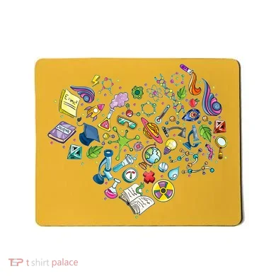 Love Science Pattern Heart Mousepad