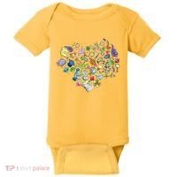 Love Science Pattern Heart Baby Bodysuit thumb 0