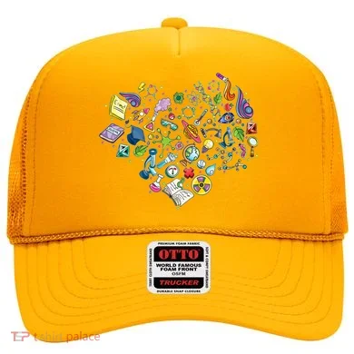 Love Science Pattern Heart Hat