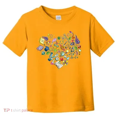 Love Science Pattern Heart Toddler T-Shirt