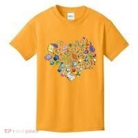 Love Science Pattern Heart Kids T-Shirt thumb 0