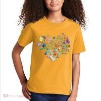 Love Science Pattern Heart Kids T-Shirt thumb 2