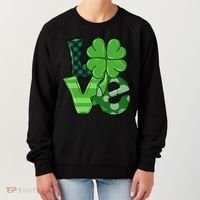 Love St Patricks Day Pattys Irish Clover Women's Sweatshirt thumb 0