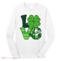 Love St Patricks Day Pattys Irish Clover Long Sleeve Shirt thumb 0