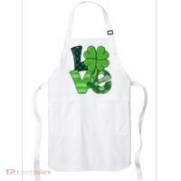 Love St Patricks Day Pattys Irish Clover Apron thumb 0