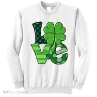 Love St Patricks Day Pattys Irish Clover Sweatshirt thumb 0