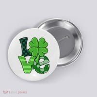 Love St Patricks Day Pattys Irish Clover Button thumb 0