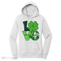 Love St Patricks Day Pattys Irish Clover Women's Hoodie thumb 0