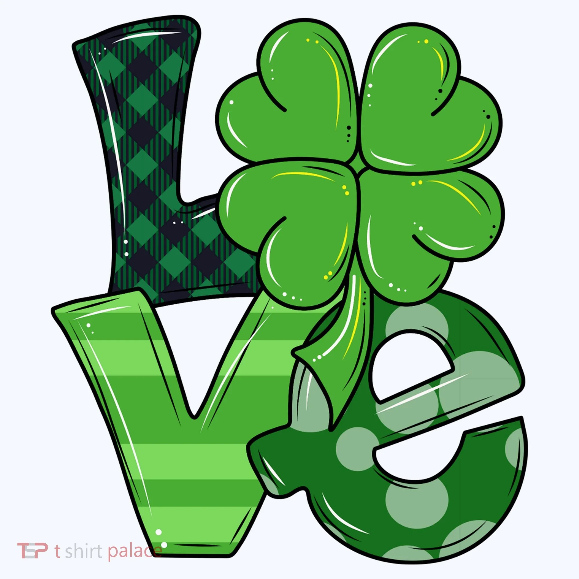 Love St Patricks Day Pattys Irish Clover Ornament